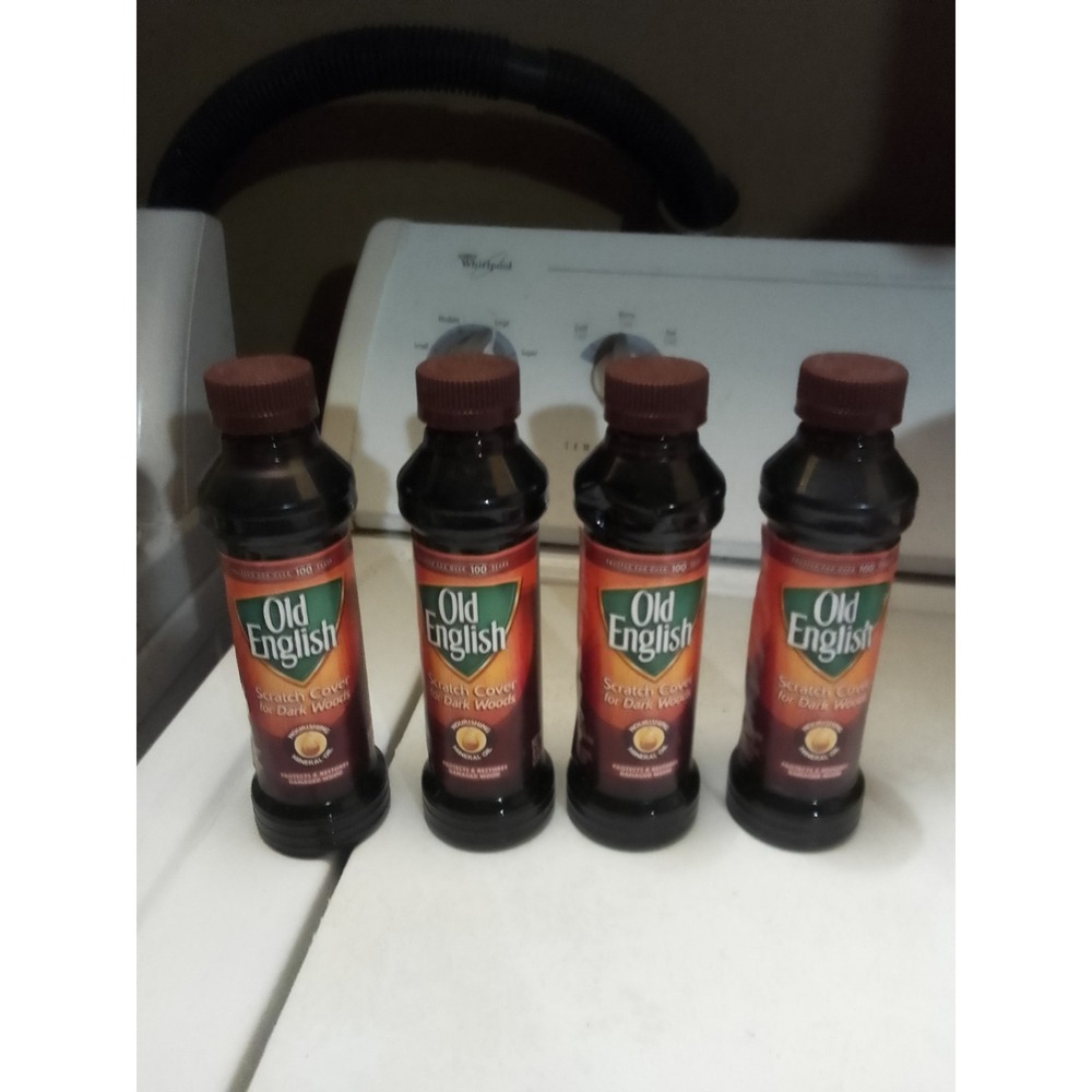 Lot Of 4 Old English Scratch Cover For Dark Wood Nourishing Mineral Oil Protects